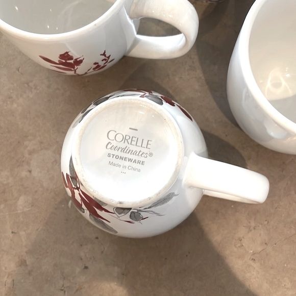 Corelle Floral Coffee Mugs – Set of 4 - Picture 4 of 4